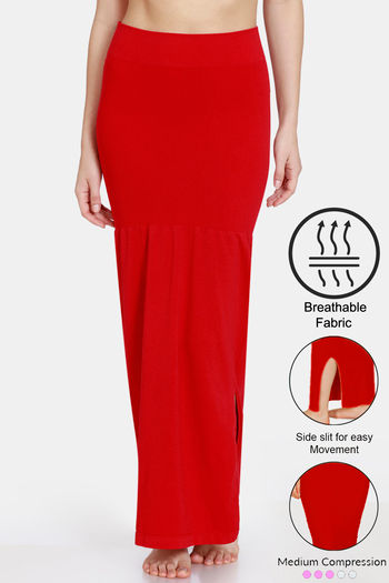 Buy Zivame All Day Seamless Slit Mermaid Saree Shapewear - Red